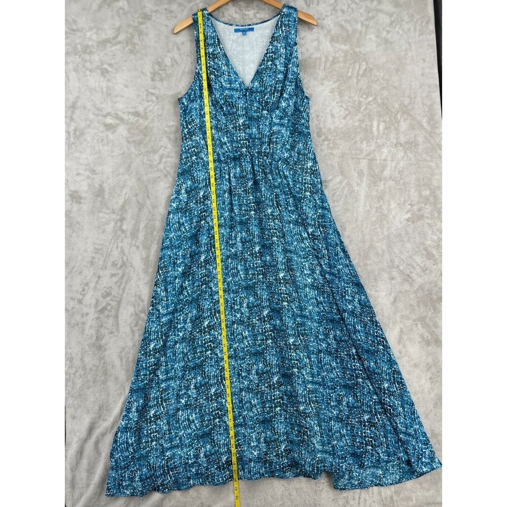 Derek Lam for Design Nation Blue Chiffon V-Neck Sleeveless Maxi Dress - Picture 9 of 13